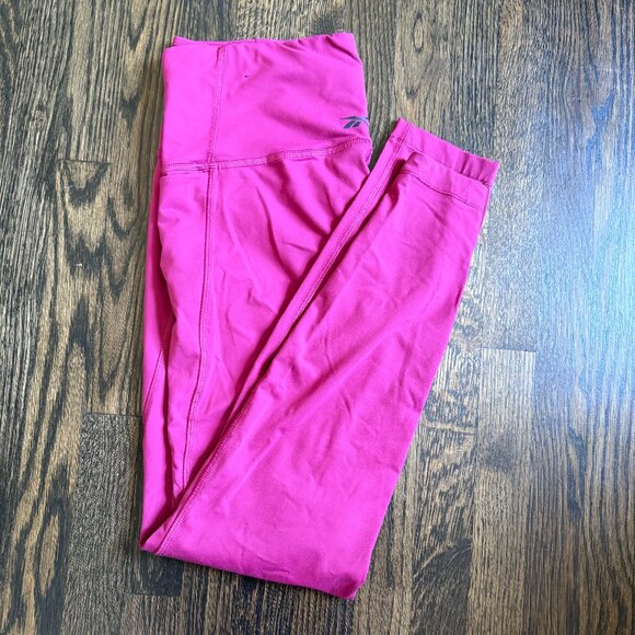 Reebok Speedwick Pink High-Waisted Leggings Set – Size L Moisture-Wicking - Picture 1 of 3